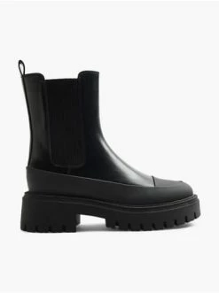 Brandneu 😀 Stiefeletten Catwalk Chelsea 🥾 Boots Schwarz Günstig Kaufen 💯