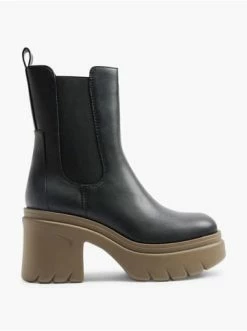 Auslauf 👍 Stiefeletten Catwalk Chelsea Stiefelette Schwarz Günstig Kaufen 😍