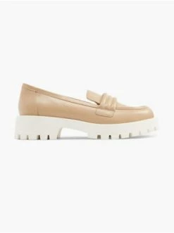 Blitzangebot 👍 Halbschuhe Catwalk Chunky Loafer Beige Günstig Kaufen 🥰