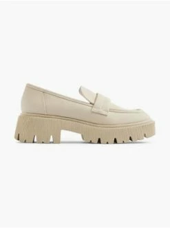 Budget 🔔 Halbschuhe Catwalk Chunky Loafer Beige Günstig Kaufen 🛒