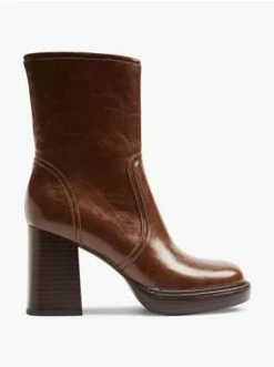 Billig 😀 Stiefeletten Catwalk Stiefelette Braun Günstig Kaufen ✨